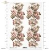 Papier ryżowy do decoupage - duże bukiety z różami, grafika XIX wiek R0380